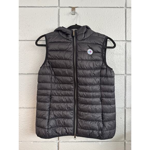 Eleven Elfs Black Arwen Vegan Down Hooded Puffer Vest size S - Picture 3 of 8